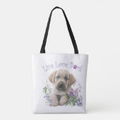 Labrador Hund Mama Floral Tasche (Rückseite)