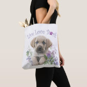 Labrador Hund Mama Floral Tasche (Von Nahem)