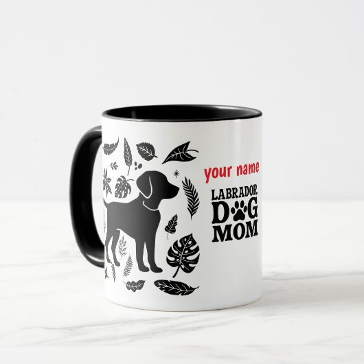 Labrador Hund Mama - Funny Dog Mama Tasse (Vorderseite Links)