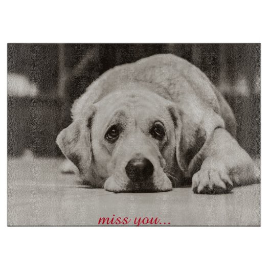 Labrador Hund Miss you Cutting Board Schneidebrett (Vorderseite)
