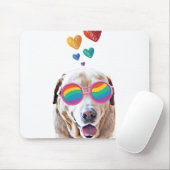 Labrador Hund mit HerzValentinstag Mousepad (Mit Mouse)