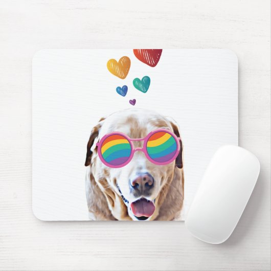 Labrador Hund mit HerzValentinstag Mousepad (Mit Mouse)