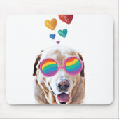 Labrador Hund mit HerzValentinstag Mousepad (Vorne)