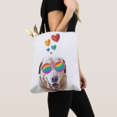 Labrador Hund mit HerzValentinstag Tasche (Von Nahem)