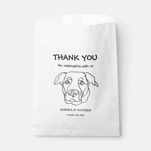 Labrador Hund Personalisiert Danke Geschenktütchen (Vorderseite)