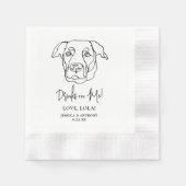 Labrador Hund Personalisiert Drinks auf Me Napkins Serviette (Vorderseite)