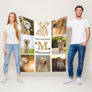 Labrador Hund Personalisiert Fleecedecke