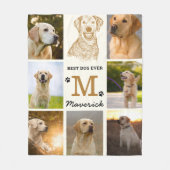 Labrador Hund Personalisiert Fleecedecke (Vorderseite)