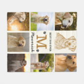 Labrador Hund Personalisiert Fleecedecke (Vorderseite (Horizontal))