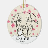 Labrador Hund Personalisiert Hand Zeichnend Kerami Keramik Ornament (Links)
