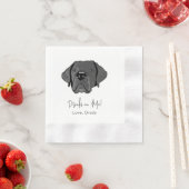 Labrador Hund Personalisiert trinken Serviette (Beispiel)