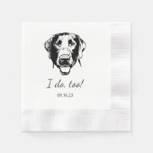 Labrador Hund Personalisiert tue ich auch Serviette (Vorderseite)