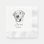Labrador Hund Personalisiert tue ich auch Serviette (Vorderseite)