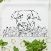 Labrador Hund Personalisiert Weihnachtsgeschenk Geschirrtuch (Gefaltet)