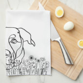 Labrador Hund Personalisiert Weihnachtsgeschenk Geschirrtuch (Viertel Falte)