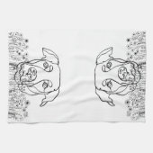 Labrador Hund Personalisiert Weihnachtsgeschenk Geschirrtuch (Horizontal)