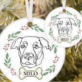 Labrador Hund Personalisiert Weihnachtsgeschenk Keramik Ornament