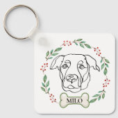 Labrador Hund Personalisiert Weihnachtsgeschenk Schlüsselanhänger (Vorderseite)
