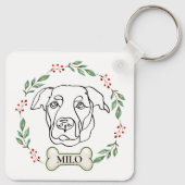 Labrador Hund Personalisiert Weihnachtsgeschenk Schlüsselanhänger (Rückseite)
