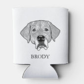 Labrador Hund Personalisiert Zeichnend Hand Dosenkühler (Rückseite)