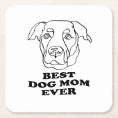 Labrador Hund Personalisiert Zeichnend Hand Rechteckiger Pappuntersetzer (Vorderseite)