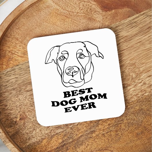 Labrador Hund Personalisiert Zeichnend Hand Rechteckiger Pappuntersetzer