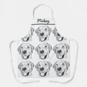 Labrador Hund Personalisiert Zeichnend Hand Schürze (Vorderseite)