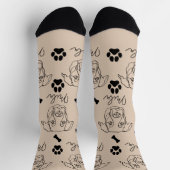 Labrador Hund Personalisiert Zeichnend Hand Socken (Oben)