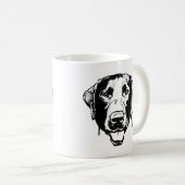Labrador Hund Personalisiert Zeichnend Kaffeetasse (VorderseiteRechts)