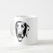 Labrador Hund Personalisiert Zeichnend Kaffeetasse (Vorderseite Links)