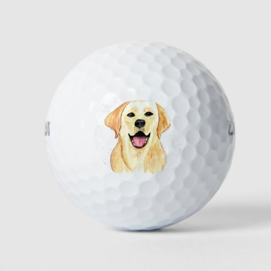 Labrador Hund Retriever Niedliche Welpe Golfball (Vorderseite)