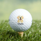 Labrador Hund Retriever Niedliches Puppy Monogramm Golfball (Insitu T-Shirt)