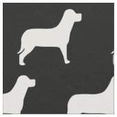 Labrador Hund Schwarz-Weiß-Muster Stoff (Nahaufnahme)