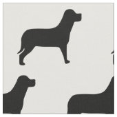 Labrador Hund Schwarz-Weiß-Muster Stoff (Nahaufnahme)