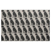 Labrador Hund Schwarzes Muster Stoff (Fat Quarter (45,7 x 55,9 cm))