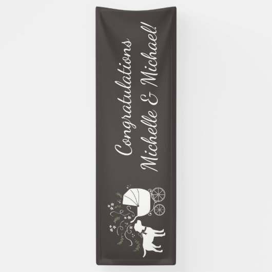 Labrador Hund Thema Babydusche Geschlecht neutral Banner (Vertikal)