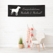 Labrador Hund Thema Babydusche Geschlecht neutral Banner (Insitu)