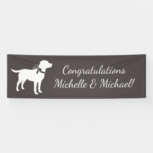 Labrador Hund Thema Babydusche Geschlecht neutral Banner (Horizontal)