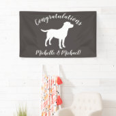 Labrador Hund Thema Babydusche Geschlecht neutral Banner (Insitu)