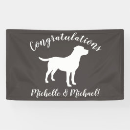 Labrador Hund Thema Babydusche Geschlecht neutral Banner