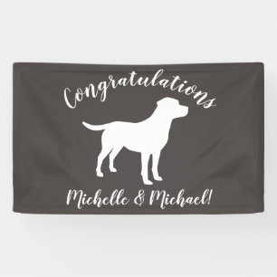 Labrador Hund Thema Babydusche Geschlecht neutral Banner