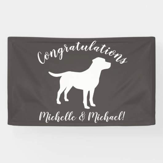 Labrador Hund Thema Babydusche Geschlecht neutral Banner (Horizontal)