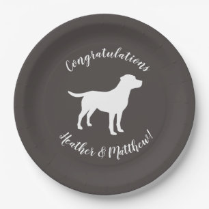 Labrador Hund Thema Babydusche Geschlecht neutral Pappteller