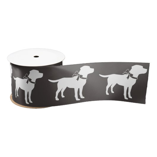 Labrador Hund Thema Babydusche Geschlecht neutral Satinband (Spule)