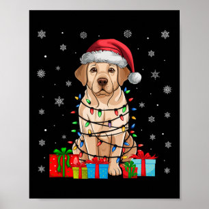 Labrador Hund Ugly Xmas Lights Santa Labrador Hund Poster