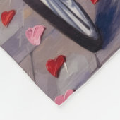 Labrador Hund Valentinstag Fleecedecke (Ecke)
