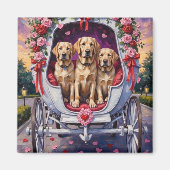 Labrador Hund Valentinstag  Magnet (Vorne)