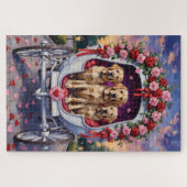 Labrador-Hund Valentinstag Puzzle (Horizontal)