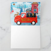Labrador Hund Weihnachts-LKW Schnee Karte (Innenseite)
