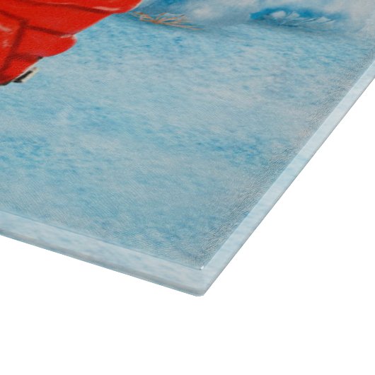 Labrador Hund Weihnachts-LKW Schnee Schneidebrett (Ecke)